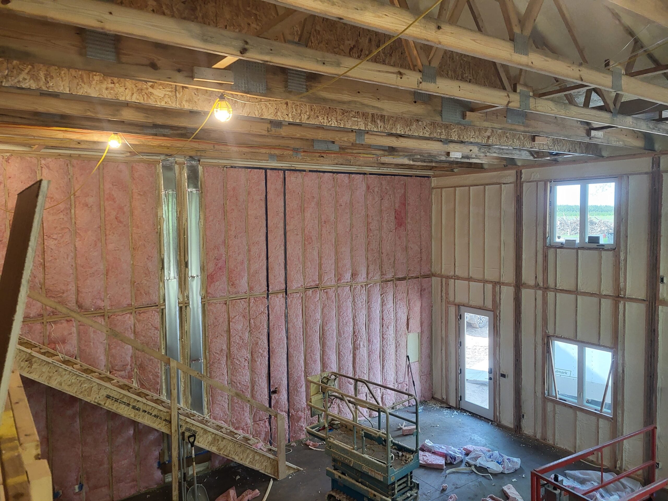 Fiberglass batt insulation in Fargo ND new construction wall cavities